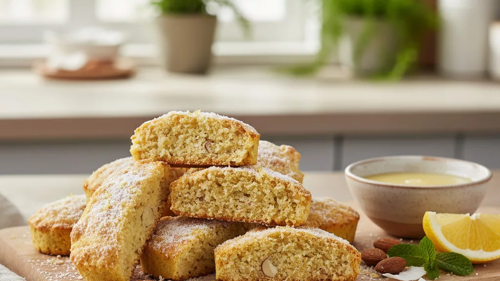 生酮饼干：柔软的杏仁、椰子和柠檬