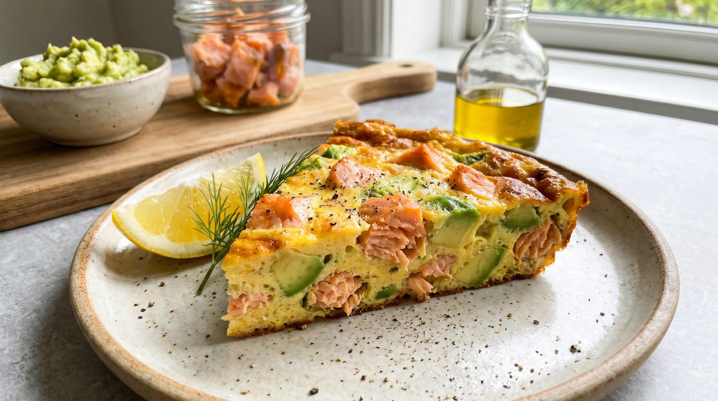 Frittata salmone e avocado